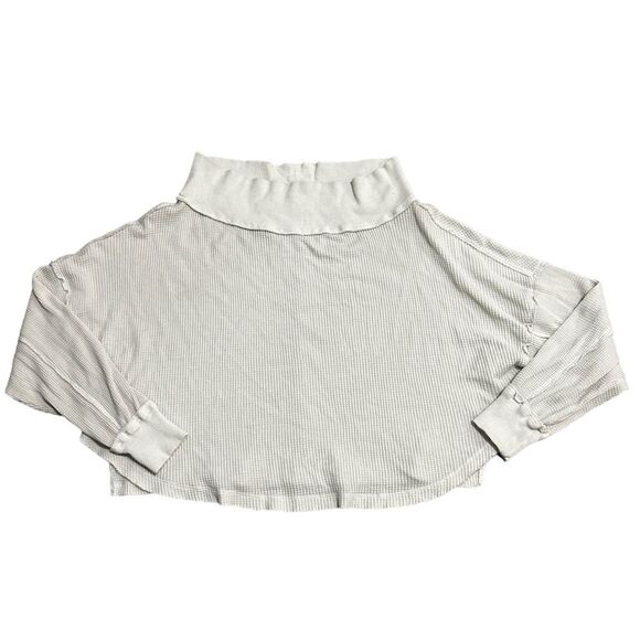 Boho Free People Ivory Close to you Waffle Knit Off the Shoulders Top - Picture 1 of 9